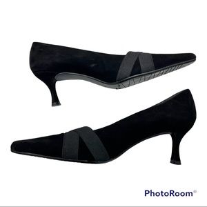 STUART WEITZMAN Suede Leather Pumps Heels 10 M Formal Dressy Black